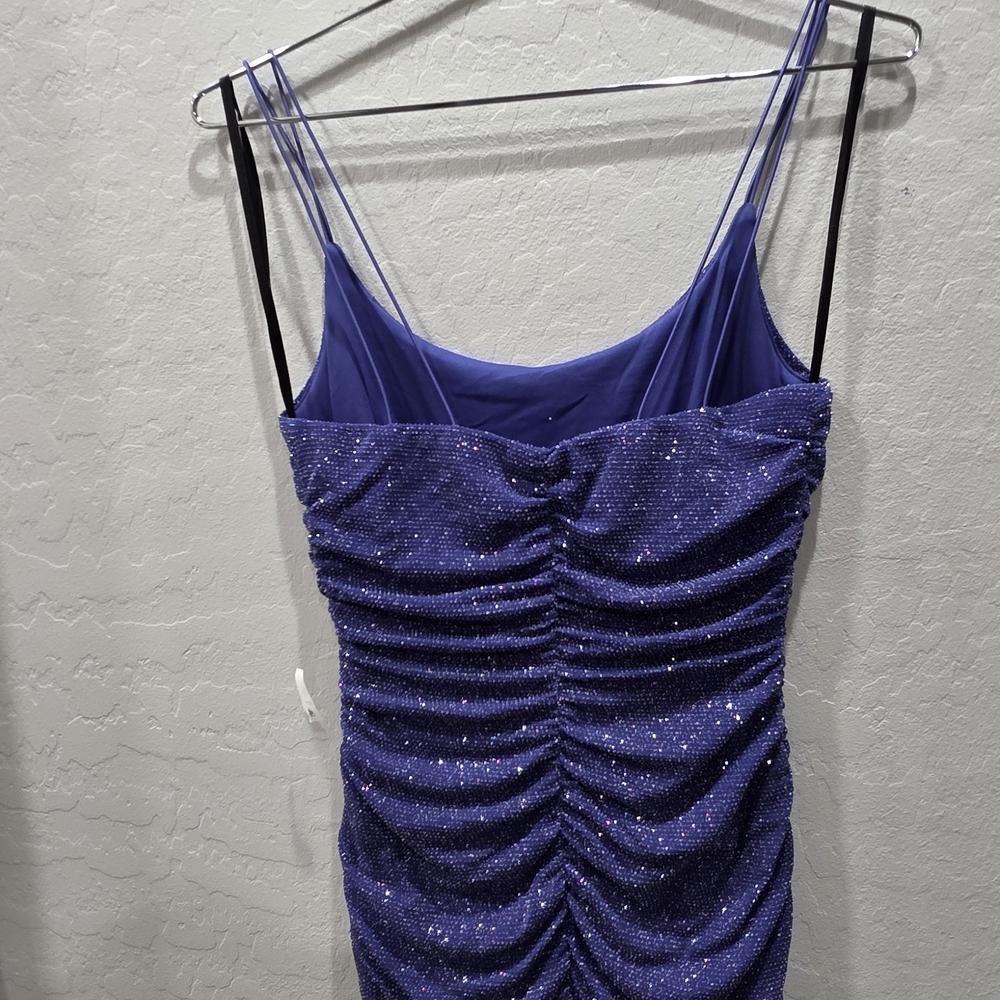 B Darlin Glittering Purple Dress